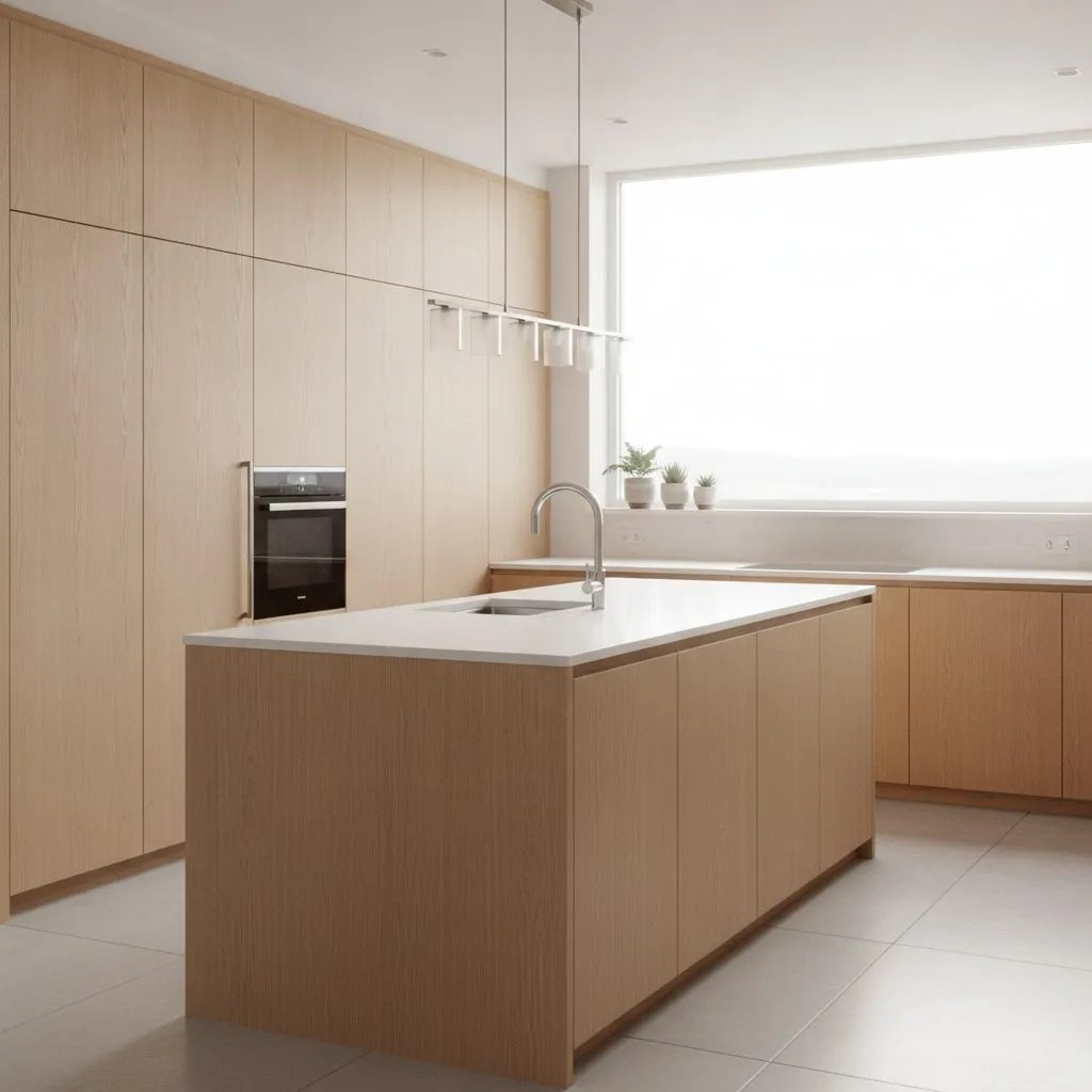 Cocina de madera maciza hecha a medida